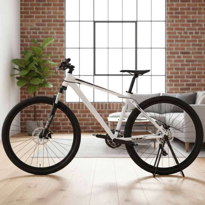 Rear wheel folding metal service bike stand