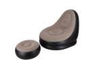 Recliner chair with footrest inflatable sofa pouf pump 2-in-1 set 2