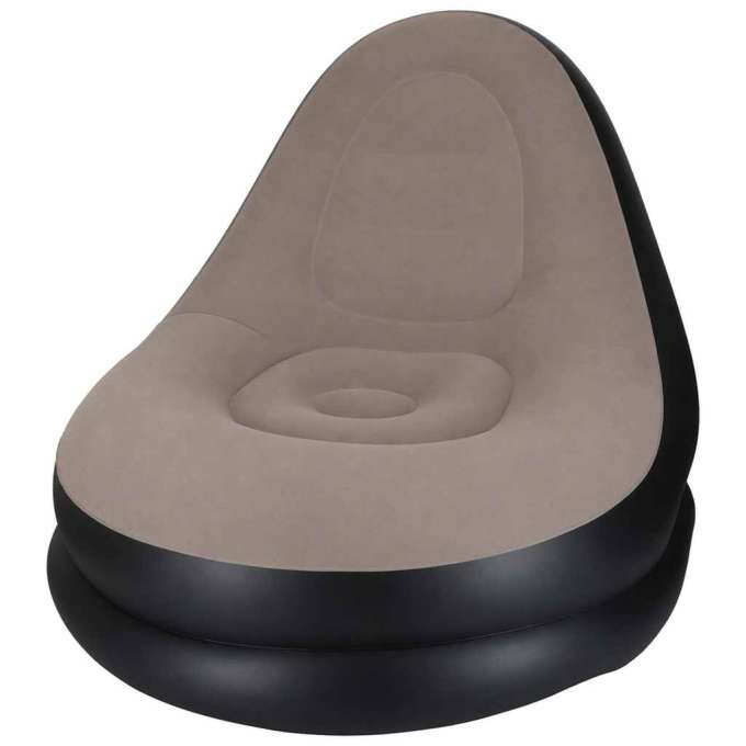 Recliner chair with footrest inflatable sofa pouf pump 2-in-1 set