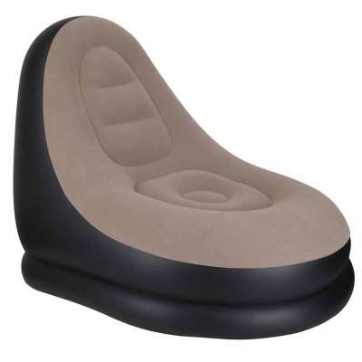 Recliner chair with footrest inflatable sofa pouf pump 2-in-1 set