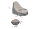 Recliner chair with footrest inflatable sofa pouf pump 2-in-1 set 12
