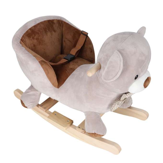 Rocking teddy bear plush rocker with soft seat