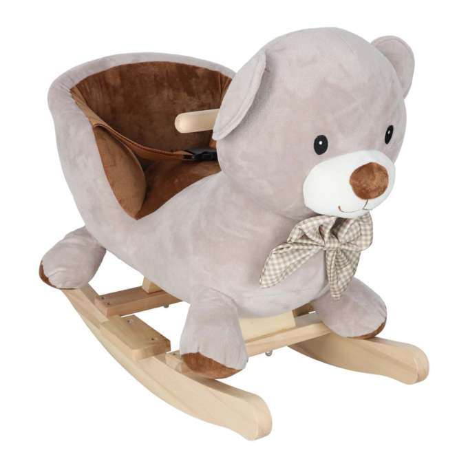 Rocking teddy bear plush rocker with soft seat