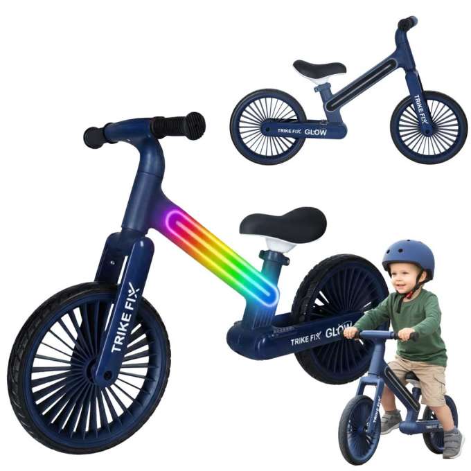 Rowerek biegowy Trike Fix Glow LED granatowy