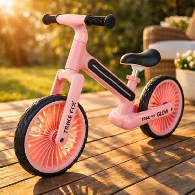 Rowerek biegowy Trike Fix Glow LED różowy