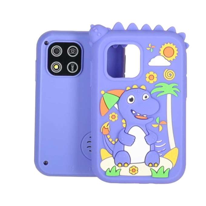 Smartphone for kids with camera 8GB memory card blue dinosaur