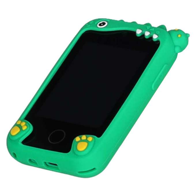Smartphone for kids with camera 8GB memory card green dinosaur