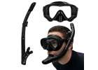 Snorkel mask goggles snorkel tube set black 1