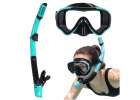 Snorkel mask goggles snorkel tube set blue-black 1