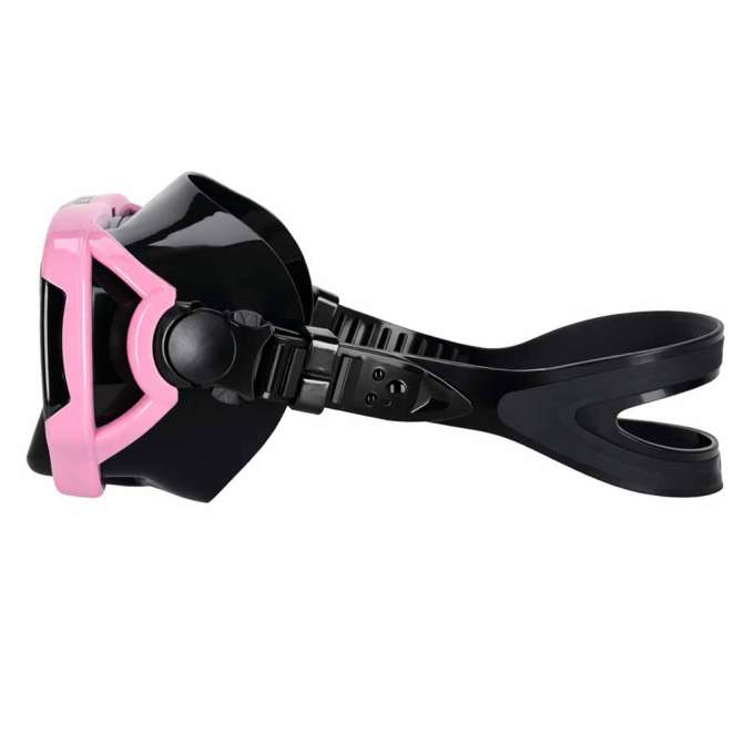 Snorkel mask goggles snorkel tube set pink and black