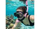 Snorkel mask goggles snorkel tube set pink and black 7