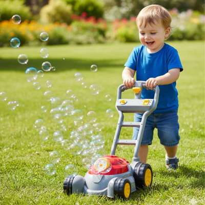 Soap bubble mower bubble machine liquid light sound
