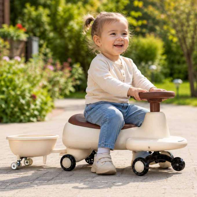 Swing Fix S5 LED Gravity Ride-On with Trailer Glowing Wheels and Music