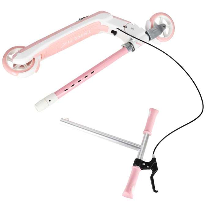 TRIKE FIX children's scooter two-wheel LED folding double brakes pink