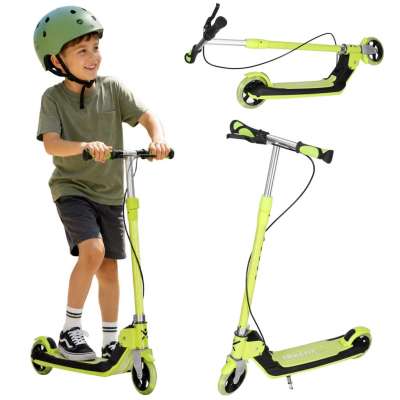 TRIKE FIX kids scooter two-wheel LED folding double brakes neon green