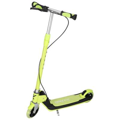 TRIKE FIX kids scooter two-wheel LED folding double brakes neon green