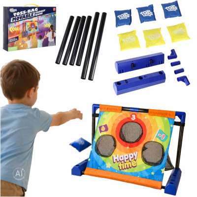 Throwing at points moving target bags