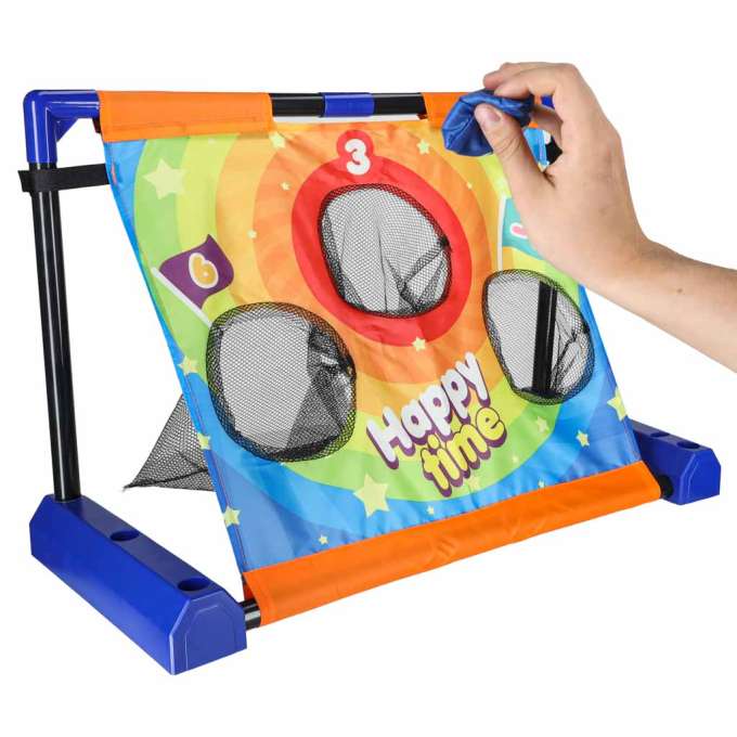 Throwing at points moving target bags