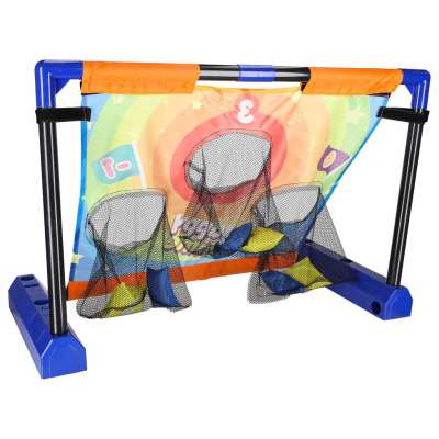 Throwing at points moving target bags