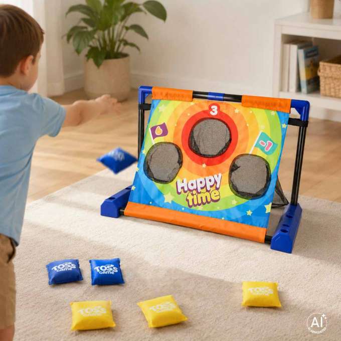 Throwing at points moving target bags