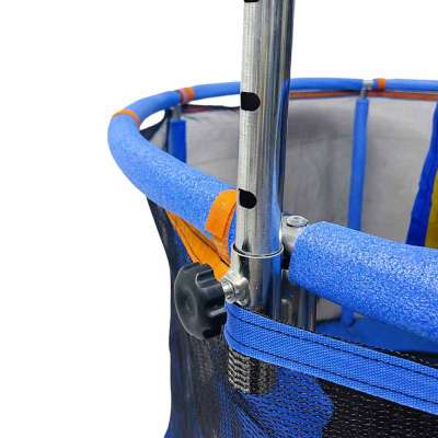 Trampolina dla dzieci ogrodowa siatka piłki koszykówka 155cm niebieska