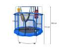 Trampoline for children garden ball net basketball 155cm blue 8