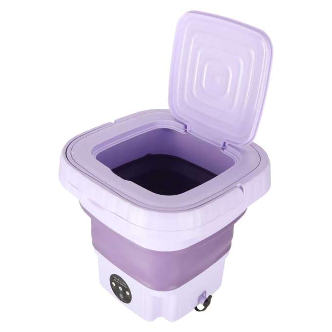 Travel automatic washing machine mini portable folding 8l purple