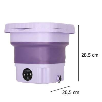 Travel automatic washing machine mini portable folding 8l purple