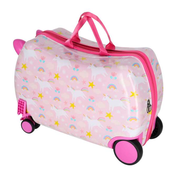 Travel suitcase for children on wheels hand luggage unicorn