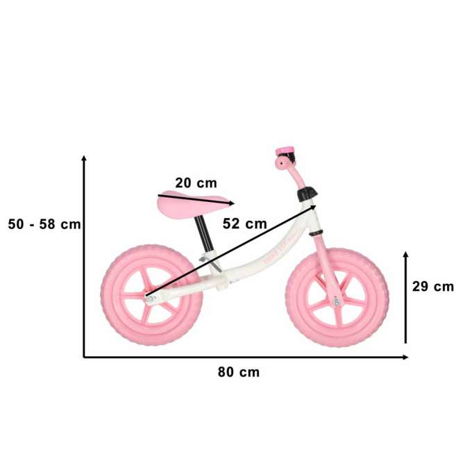 Trike Fix Balance cross-country bicycle with bell pink