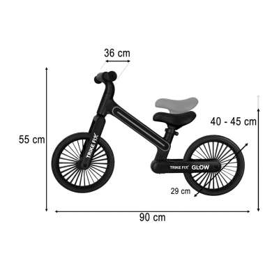 Trike Fix Glow cross-country bike LED black