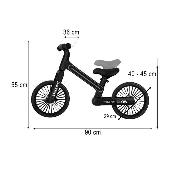 Trike Fix Glow cross-country bike LED black