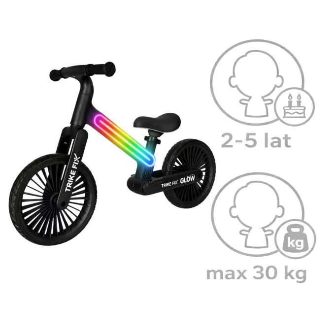 Trike Fix Glow cross-country bike LED black