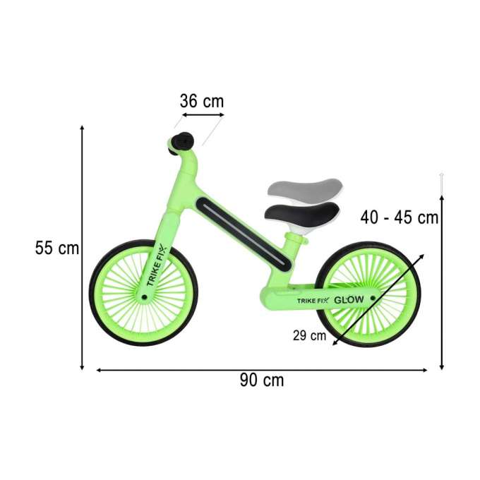 Trike Fix Glow cross-country bike LED neon green