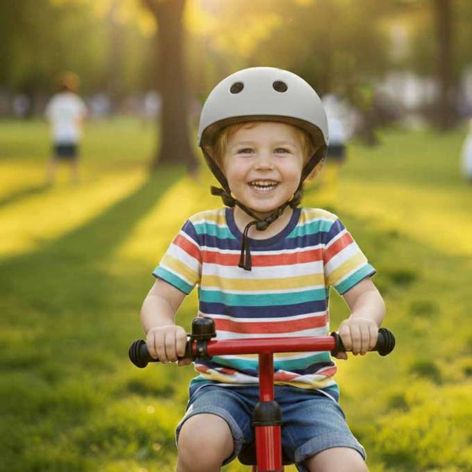 Trike Fix children's bike helmet adjustable LED M 55-58cm dark grey