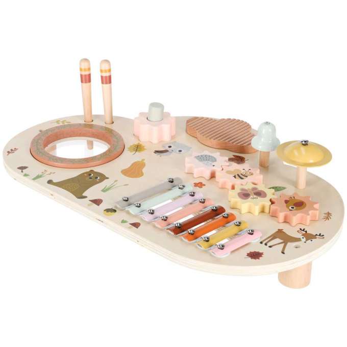 Wooden educational table music board dulcimer cymbals plates