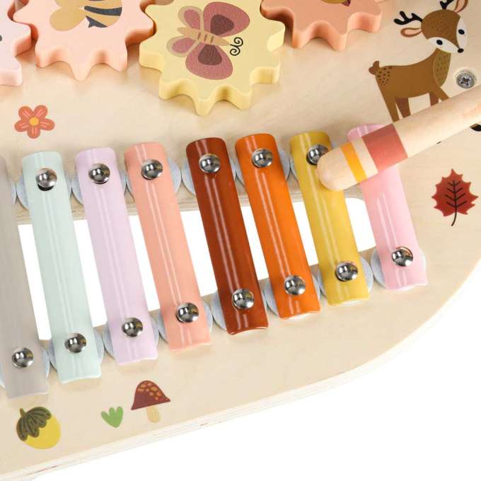 Wooden educational table music board dulcimer cymbals plates