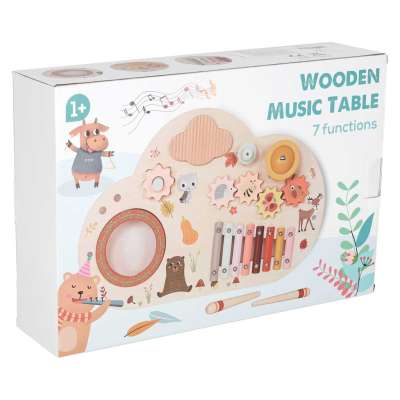 Wooden educational table music board dulcimer cymbals plates
