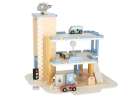 Wooden garage car parking double-decker gas station 4
