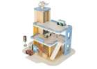 Wooden garage car parking double-decker gas station 5