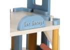 Wooden garage car parking double-decker gas station 11