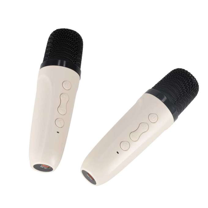 Zestaw do karaoke głośnik Bluetooth LED RGB 2 mikrofony USB