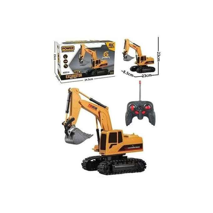 1:24 RC Tracked Excavator 6CH 360° Rotation USB Powered