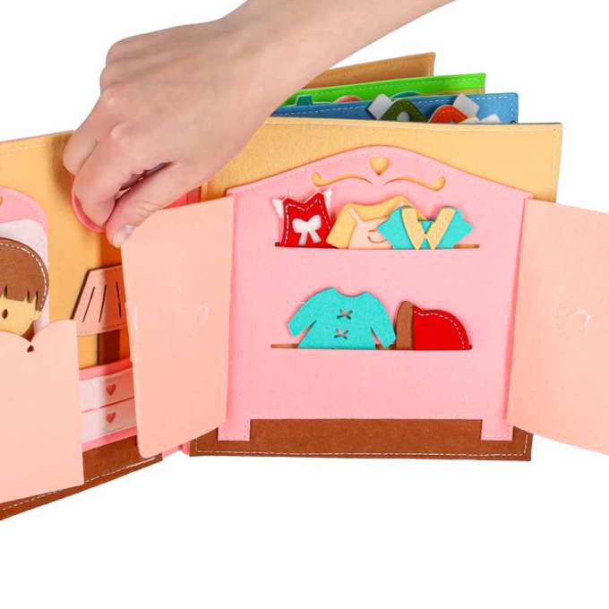 3D Felt Sensory Educational Activity Book with Moving Parts A House