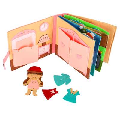 3D Felt Sensory Educational Activity Book with Moving Parts A House