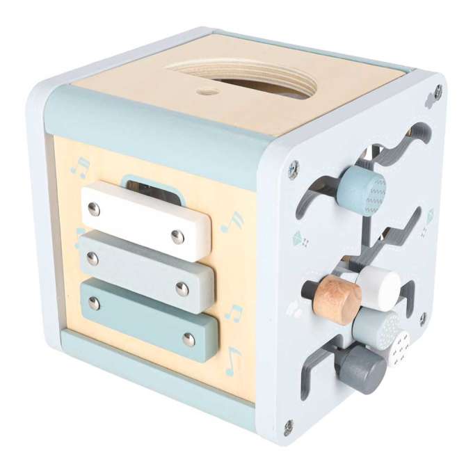 5-in-1 Wooden Educational Manipulative Motor Skills Cube Blue