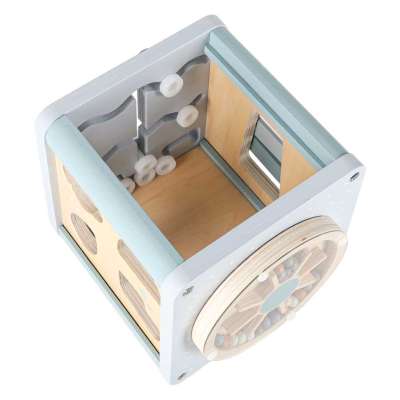 5-in-1 Wooden Educational Manipulative Motor Skills Cube Blue