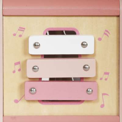 5-in-1 Wooden Educational Manipulative Motor Skills Cube pink