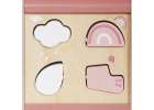5-in-1 Wooden Educational Manipulative Motor Skills Cube pink 7