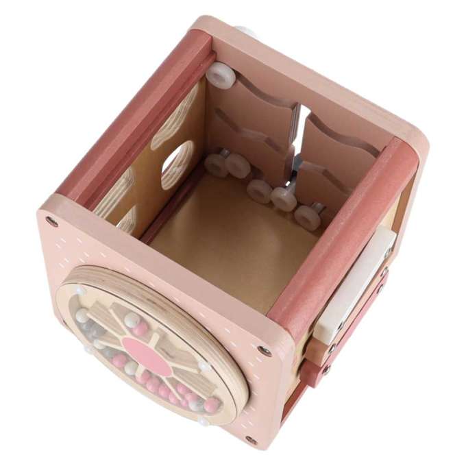 5-in-1 Wooden Educational Manipulative Motor Skills Cube pink